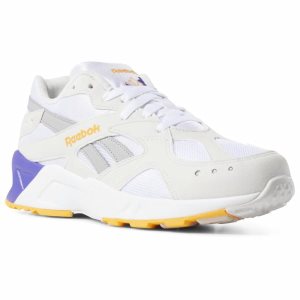 Reebok Aztrek Turnschuhe Herren - Weiß/Grau/Gold/Lila - DE 324-MDB